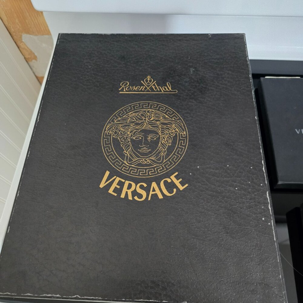 Neiman's Authentic NIB's Versace HomeSet Candelabra Journal Pillows Sleep Mask